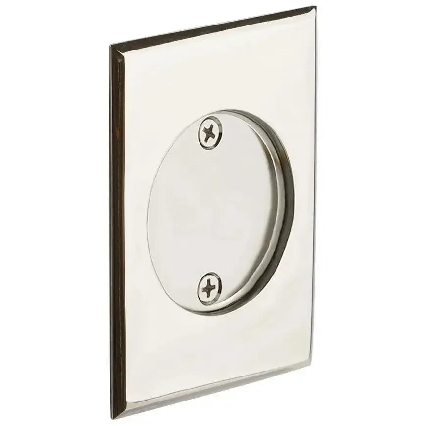 Emtek Dummy Rectangular Pocket Door Tubular Lock-For Double Door Application in Lifetime Polished Nickel finish
