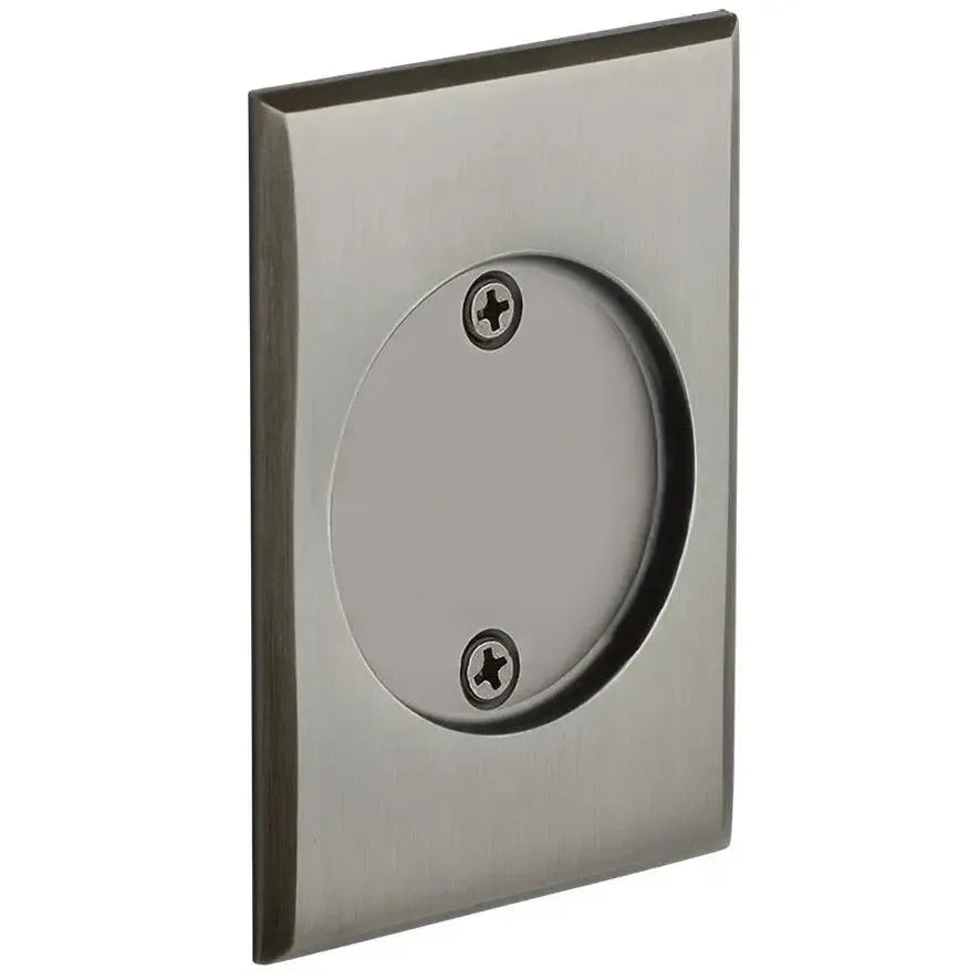 Emtek Dummy Rectangular Pocket Door Tubular Lock-For Double Door Application in Pewter finish