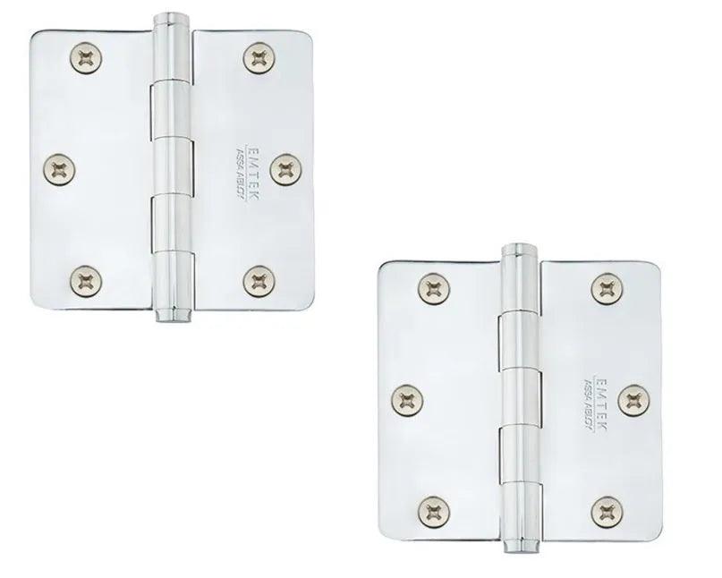 EmtekEmtek Residential Duty Solid Brass Plain Bearing Hinge, 3.5" x 3.5" with 1/4" Radius Corners in 