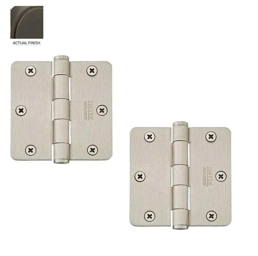 EmtekEmtek Residential Duty Solid Brass Plain Bearing Hinge, 3.5" x 3.5" with 1/4" Radius Corners in 