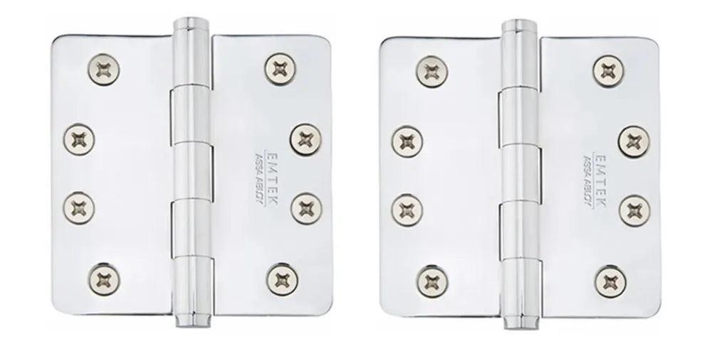 EmtekEmtek Residential Duty Solid Brass Plain Bearing Hinge, 4" x 4" with 1/4" Radius Corners in 