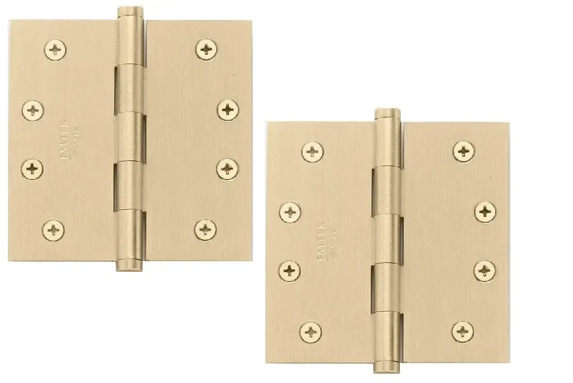 EmtekEmtek Residential Duty Solid Brass Plain Bearing Hinge, 4" x 4" with Square Corners in 