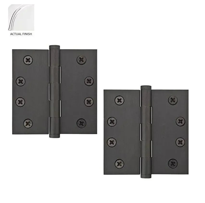 EmtekEmtek Residential Duty Solid Brass Plain Bearing Hinge, 4" x 4" with Square Corners in 