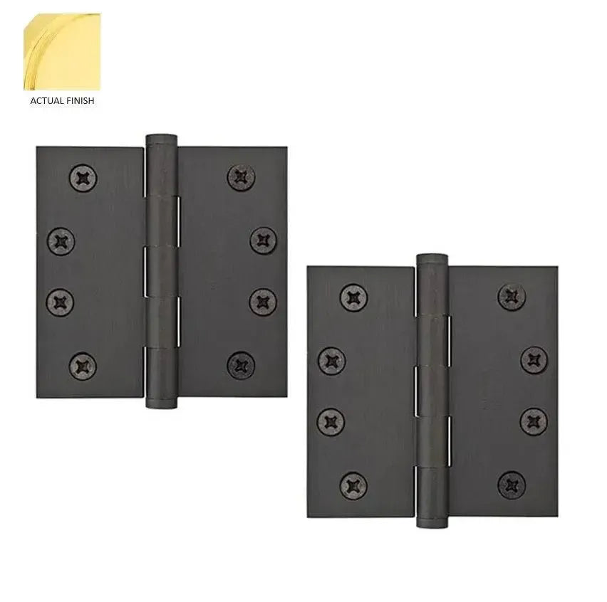 EmtekEmtek Residential Duty Solid Brass Plain Bearing Hinge, 4" x 4" with Square Corners in 