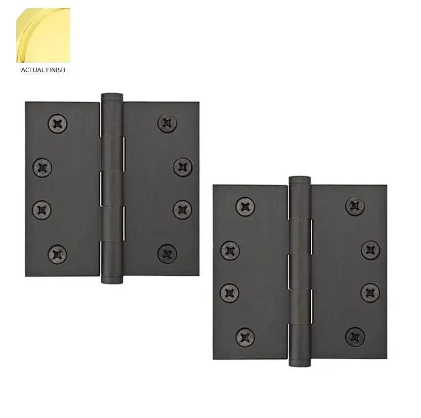 EmtekEmtek Residential Duty Solid Brass Plain Bearing Hinge, 4" x 4" with Square Corners in 