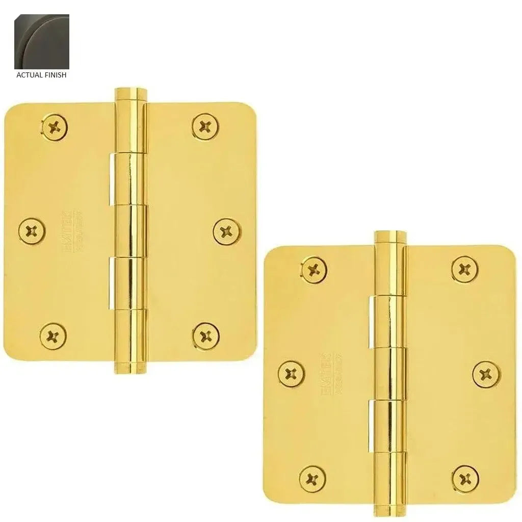 EmtekEmtek Residential Duty Steel Plain Bearing Hinge, 3.5" x 3.5" with 1/4" Radius Corners in 