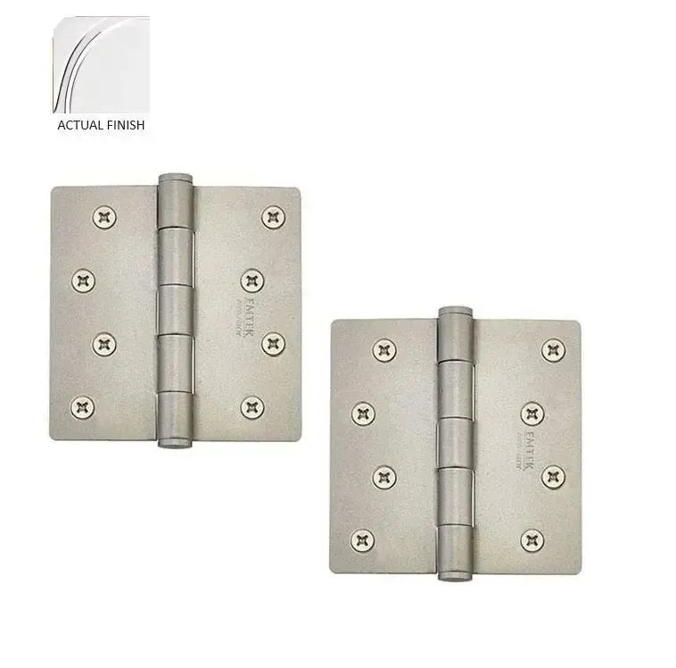 EmtekEmtek Residential Duty Steel Plain Bearing Hinge, 4" x 4" with 1/4" Radius Corners in 