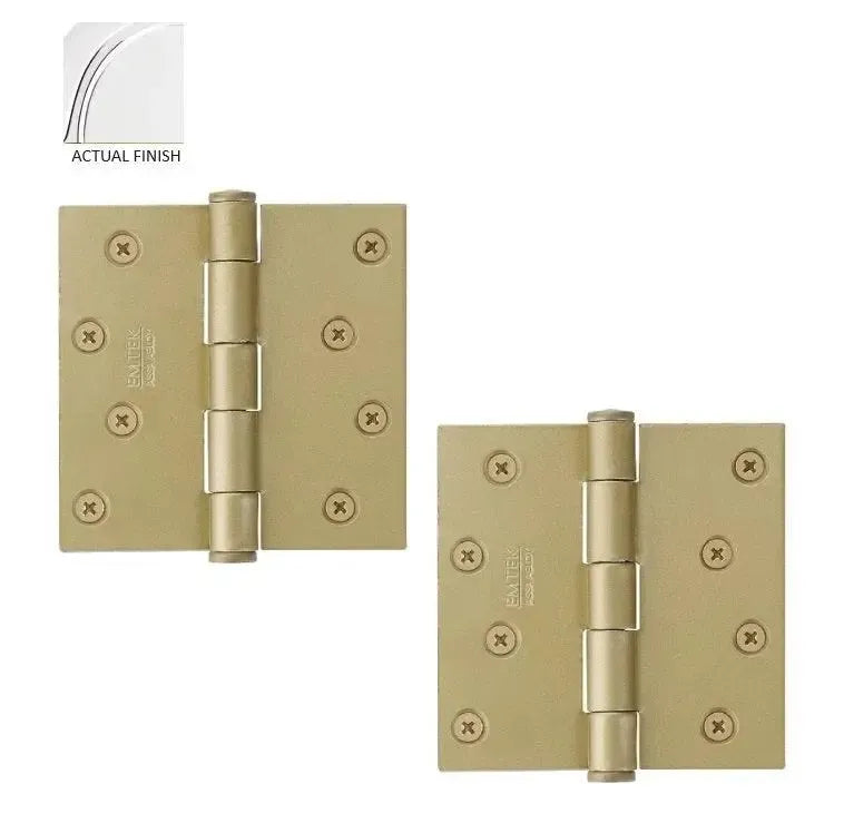 EmtekEmtek Residential Duty Steel Plain Bearing Hinge, 4" x 4" with Square Corners in 