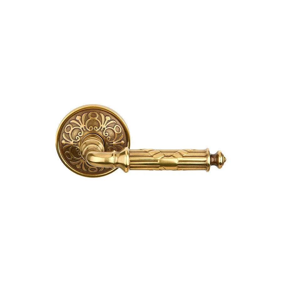 Emtek Ribbon & Reed Lever With Lancaster Rosette French Antique