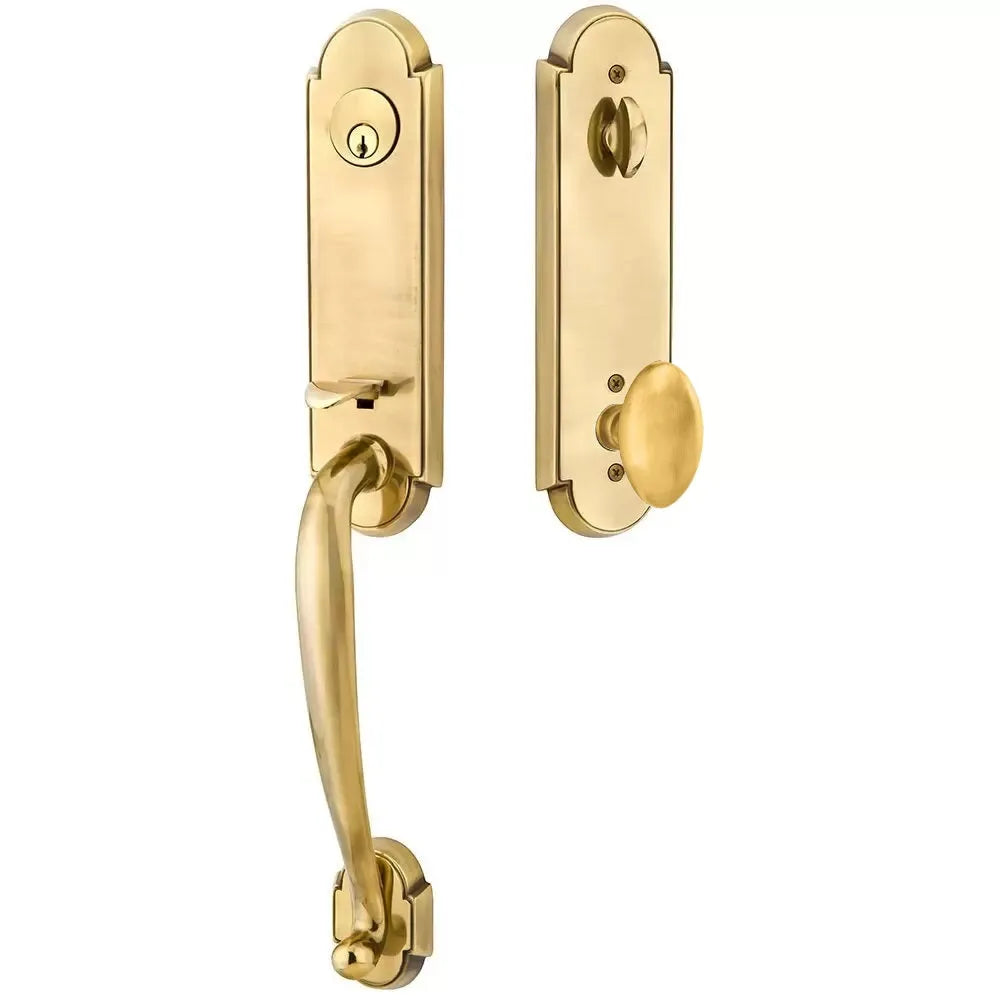 Emtek Richmond Tubular Handleset with Egg Knob in French Antique finish
