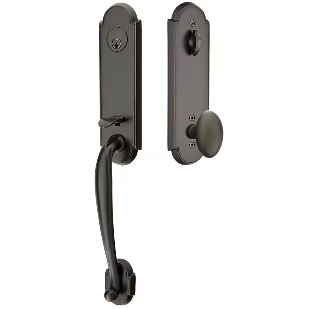 Emtek Richmond Tubular Handleset with Egg Knob in Oil Rubbed Bronze finish