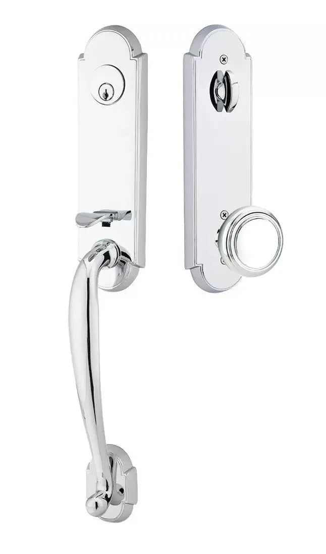 Emtek Richmond Tubular Handleset with Norwich Knob in Polished Chrome finish