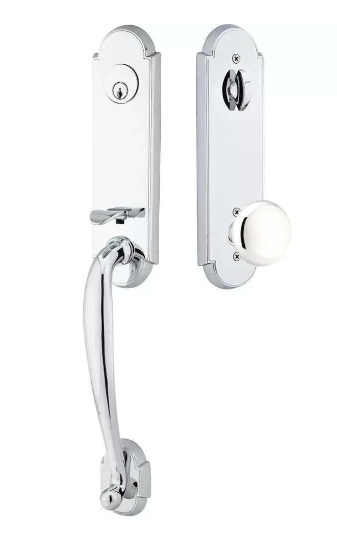 Emtek Richmond Tubular Handleset with Providence Knob in Polished Chrome finish