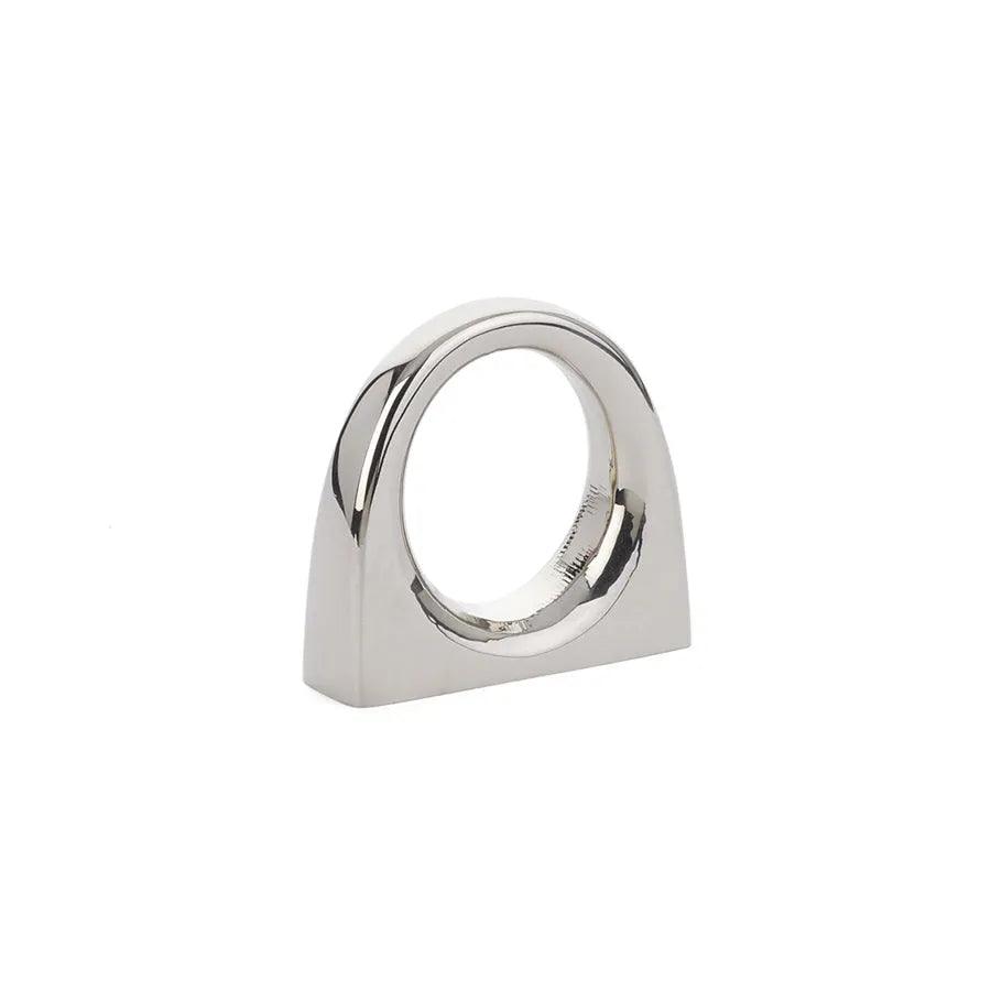 The Emtek Ring Cabinet Knob in Lifetime Polished Nickel finish