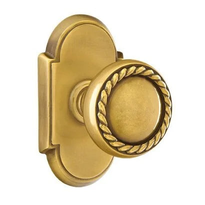 Emtek Rope Knob with #8 Rosette French Antique