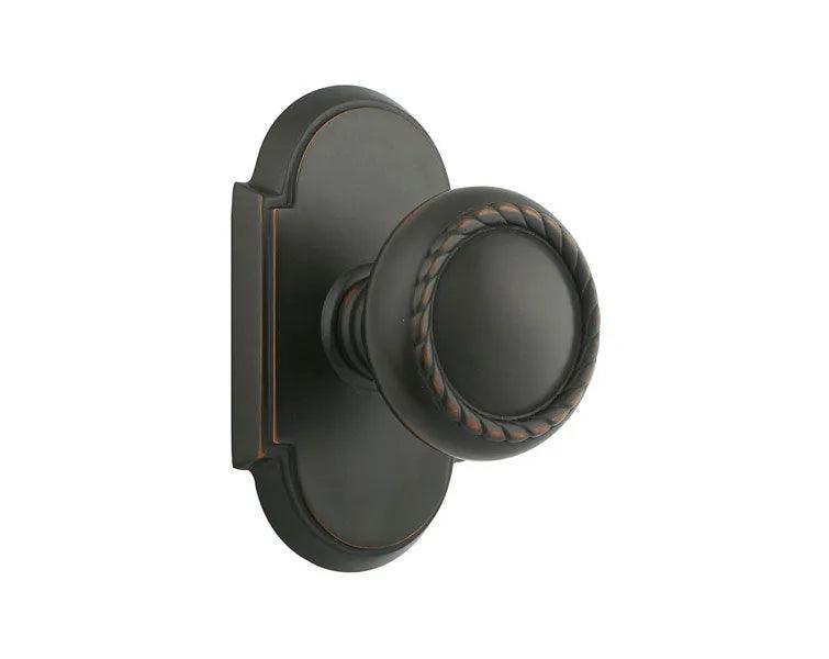 Emtek Rope Knob with #8 Rosette in Oil Rubbed Bronze finish