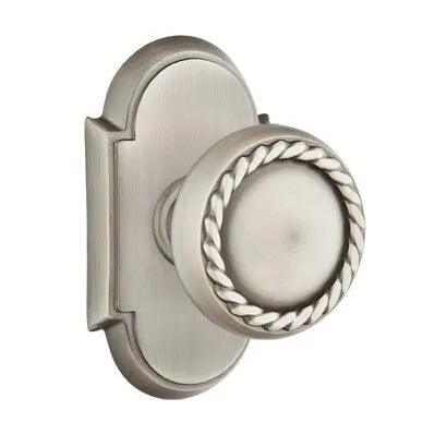 Emtek Rope Knob with #8 Rosette in Pewter finish