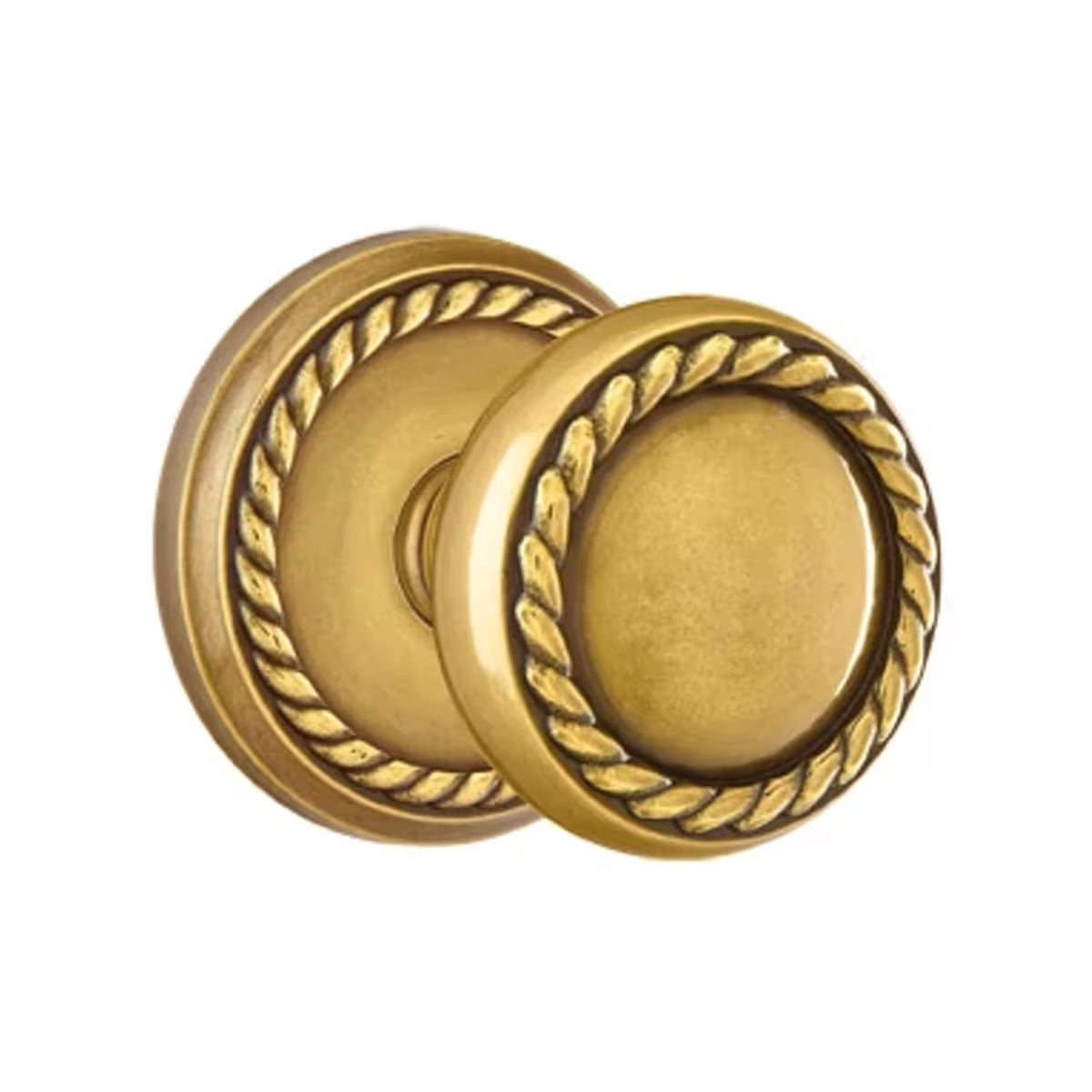 Emtek Rope Knob with Rope Rosette in French Antique finish