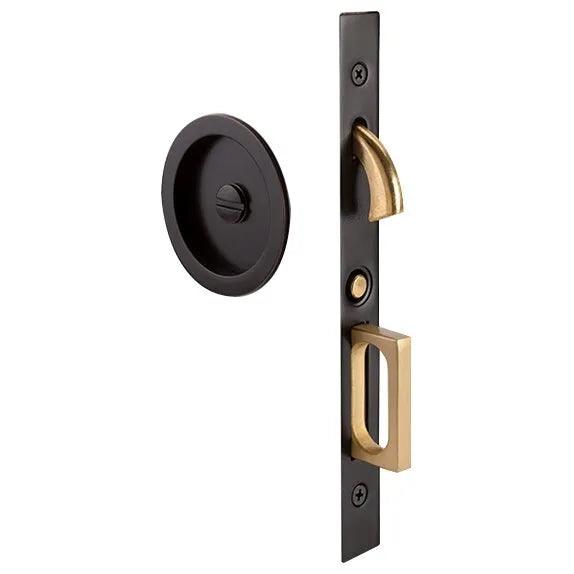 Emtek Round Pocket Door Mortise Lock Oil Rubbed Bronze