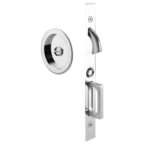 Emtek Round Pocket Door Mortise Lock Polished Chrome