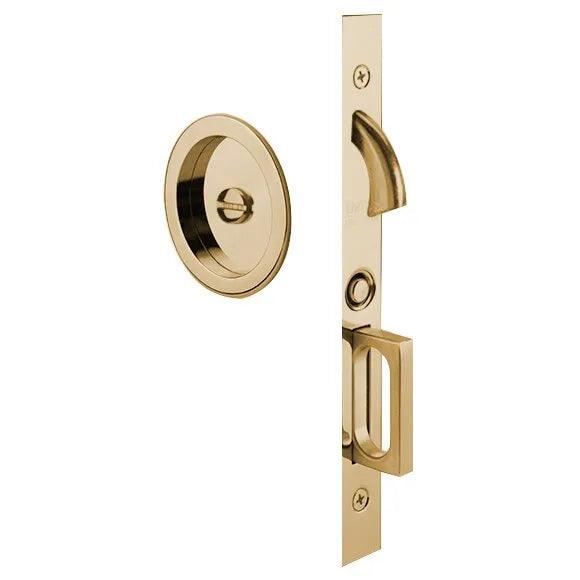 Emtek Round Pocket Door Mortise Lock Satin Brass