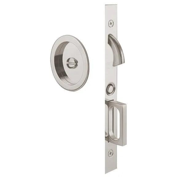 Emtek Round Pocket Door Mortise Lock Satin Nickel