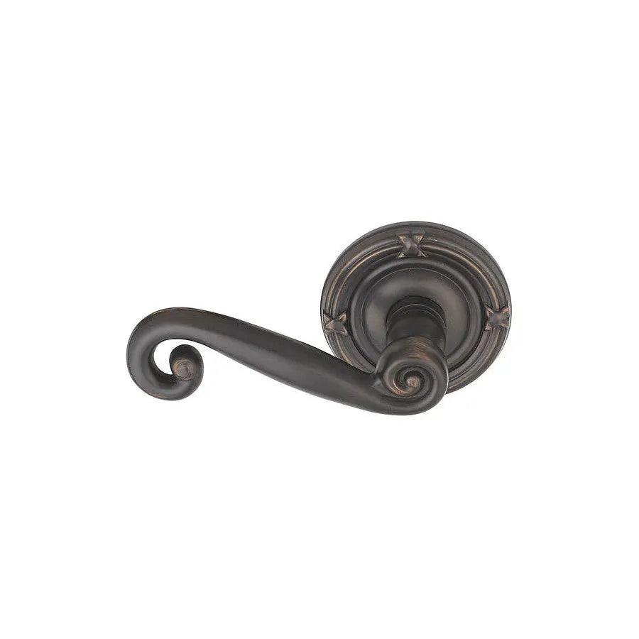 Emtek Rustic Lever With Ribbon & Reed Rosette 