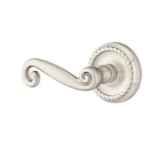 Emtek Rustic Lever With Rope Rosette 