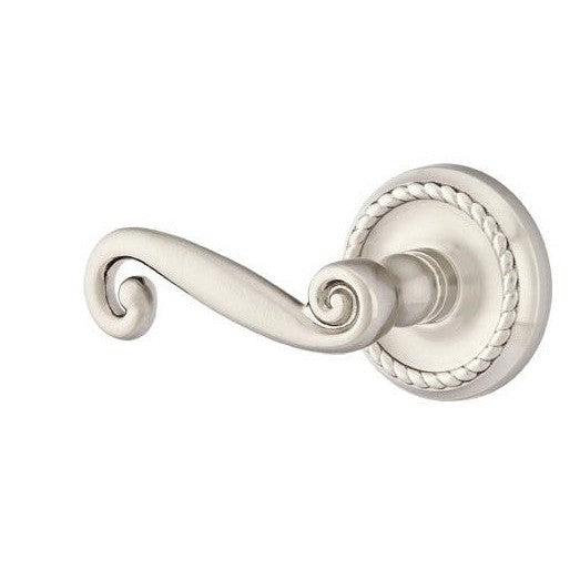 Emtek Rustic Lever With Rope Rosette in finish