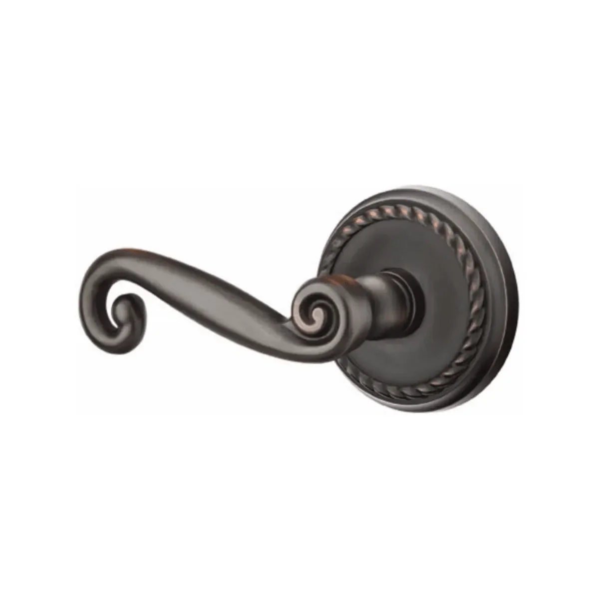 Emtek Rustic Lever With Rope Rosette 