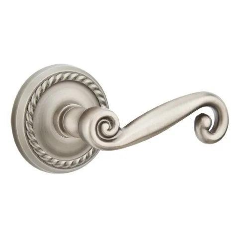 Emtek Rustic Lever With Rope Rosette Pewter