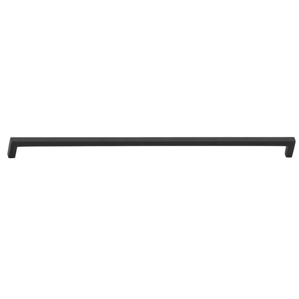 The Emtek Rustic Modern Appliance Pull, 18" Center to Center in Flat Black Bronze Patina finish