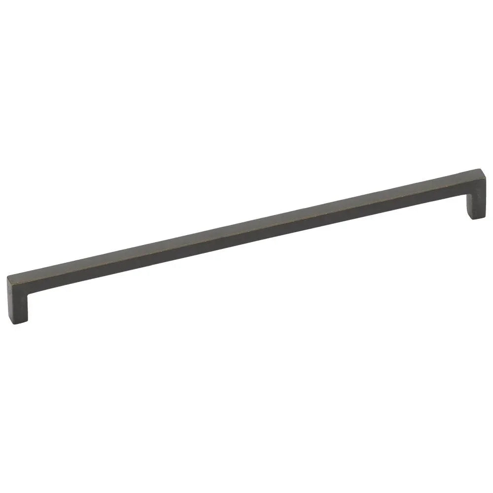 The Emtek Rustic Modern Appliance Pull, 12" Center to Center in Medium Bronze Patina finish