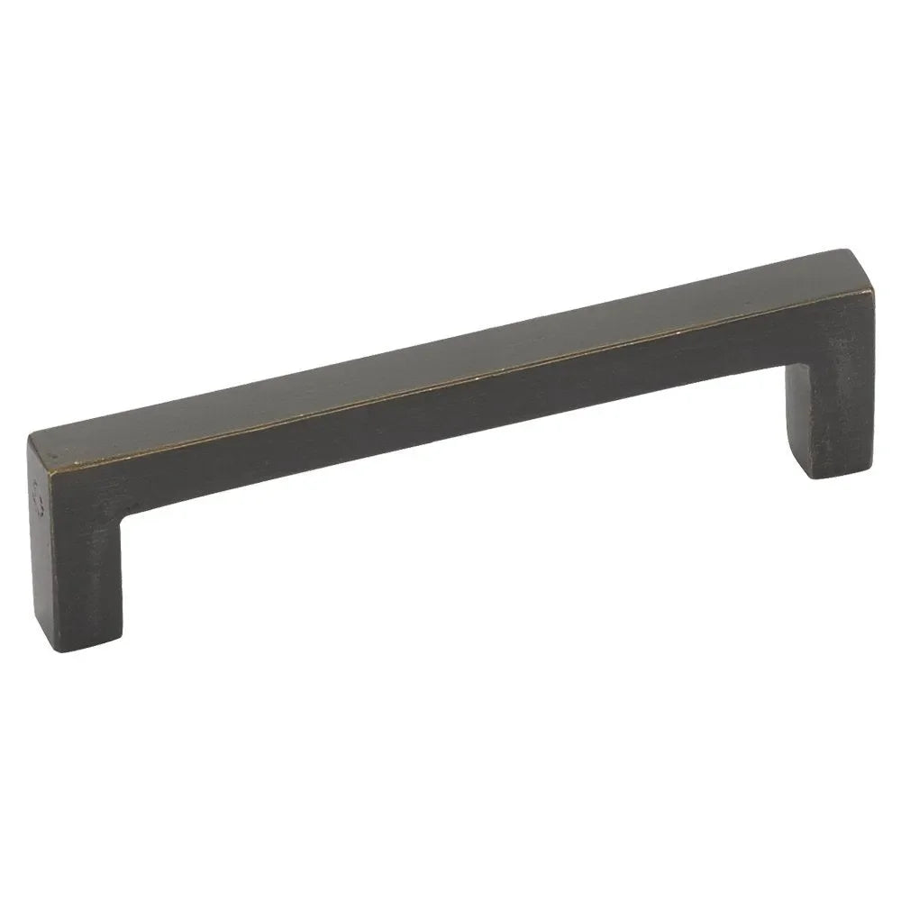 The Emtek Rustic Modern Cabinet Pull, 5" Center to Center in Medium Bronze Patina finish