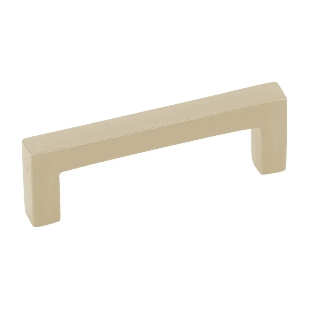 The Emtek Rustic Modern Cabinet Pull, 4" Center to Center in Tumbled White Bronze finish