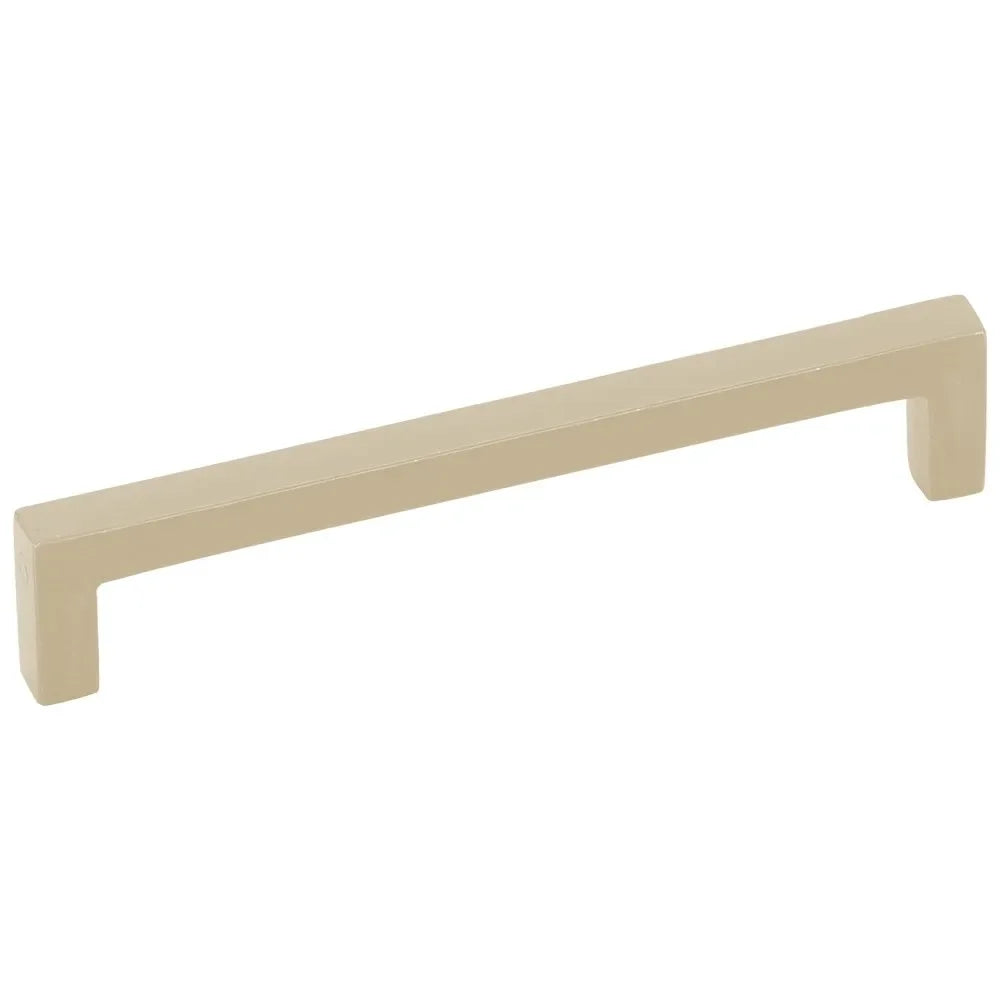 The Emtek Rustic Modern Cabinet Pull, 6" Center to Center in Tumbled White Bronze finish