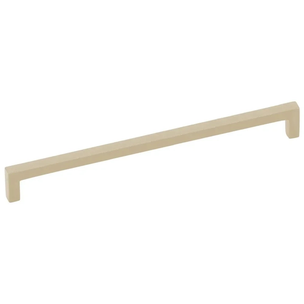 The Emtek Rustic Modern Cabinet Pull, 10" Center to Center in Tumbled White Bronze finish