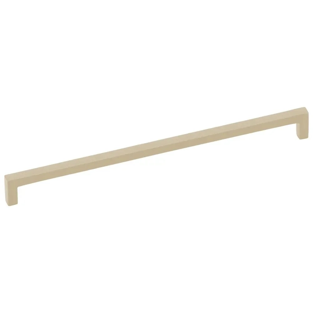 The Emtek Rustic Modern Cabinet Pull, 12" Center to Center in Tumbled White Bronze finish
