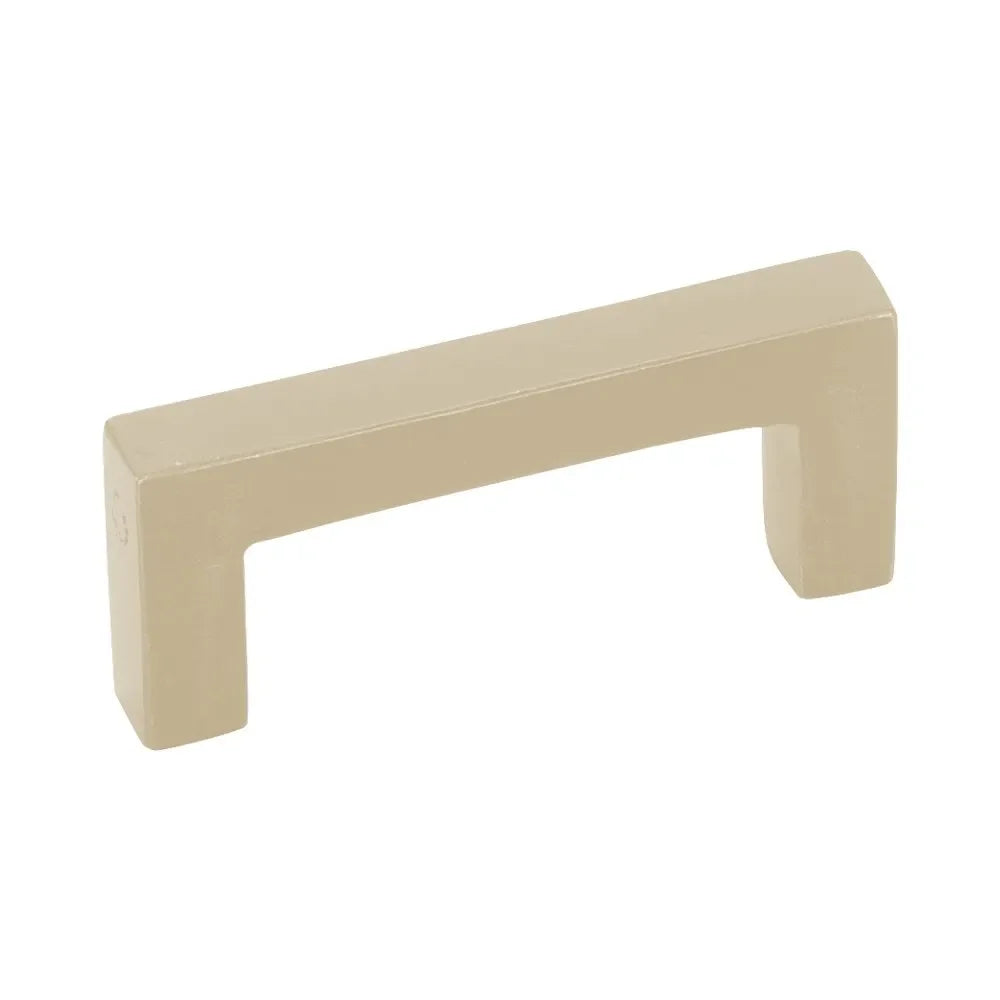 The Emtek Rustic Modern Cabinet Pull, 3 1/2" Center to Center in Tumbled White Bronze finish