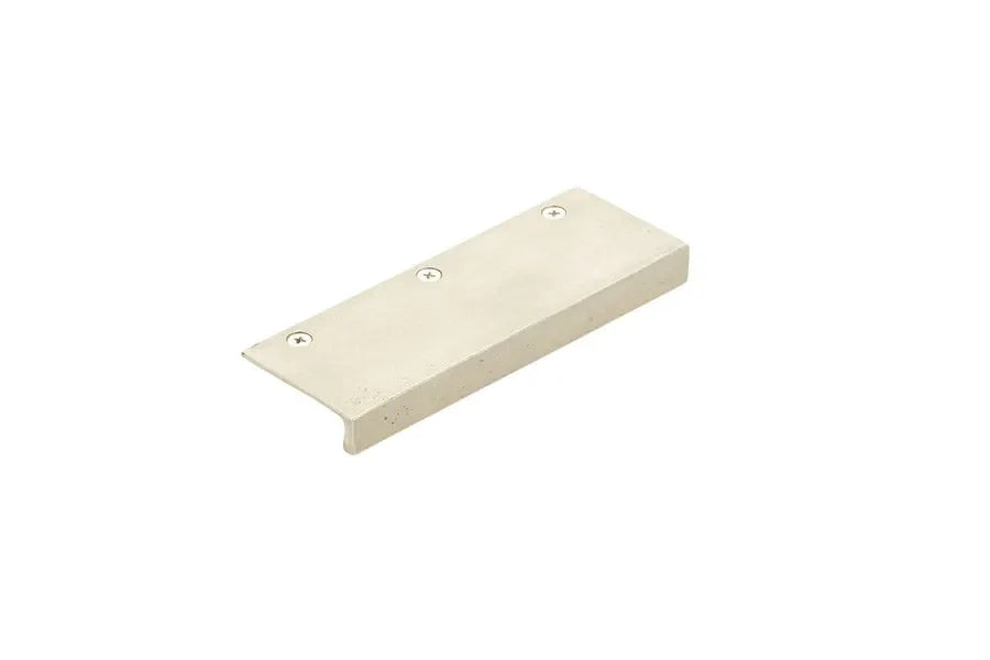 The Emtek Rustic Modern Edge Pull, 4 1/2" Center to Center in Tumbled White Bronze finish