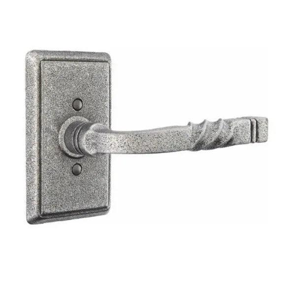 Emtek San Carlos Lever with Wrought Steel #3 Rosette Satin Steel