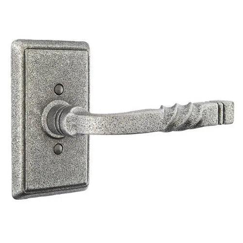 Emtek San Carlos Lever with Wrought Steel #3 Rosette Satin Steel