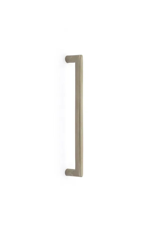 The Emtek Sandcast Bronze Rail Appliance Pull, 12" Center to Center in Tumbled White Bronze finish