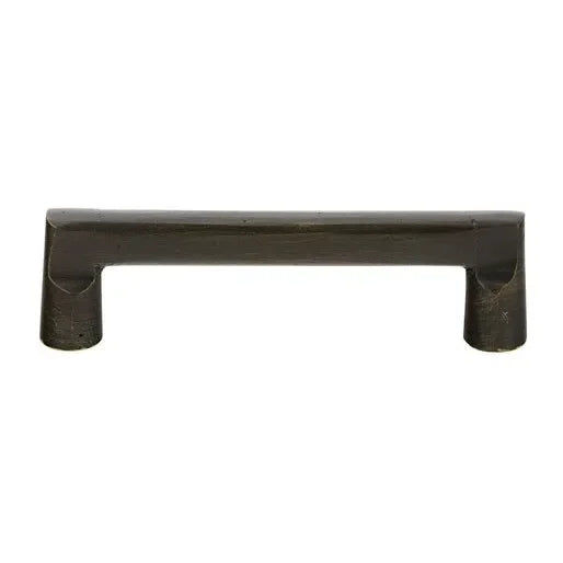 The Emtek Sandcast Bronze Rail Cabinet Pull, 4" Center to Center in Medium Bronze Patina finish