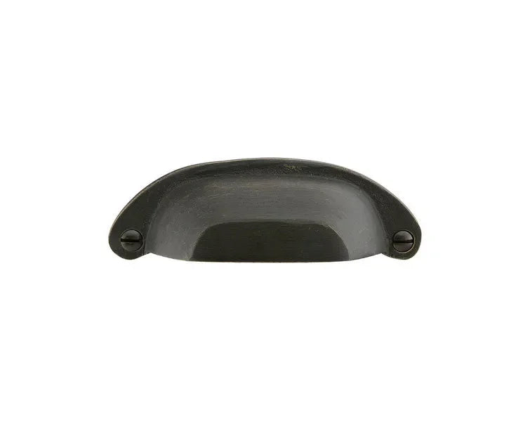 The Emtek Sandcast Bronze Ranch Bin Pull, 4" Center to Center in Medium Bronze Patina finish
