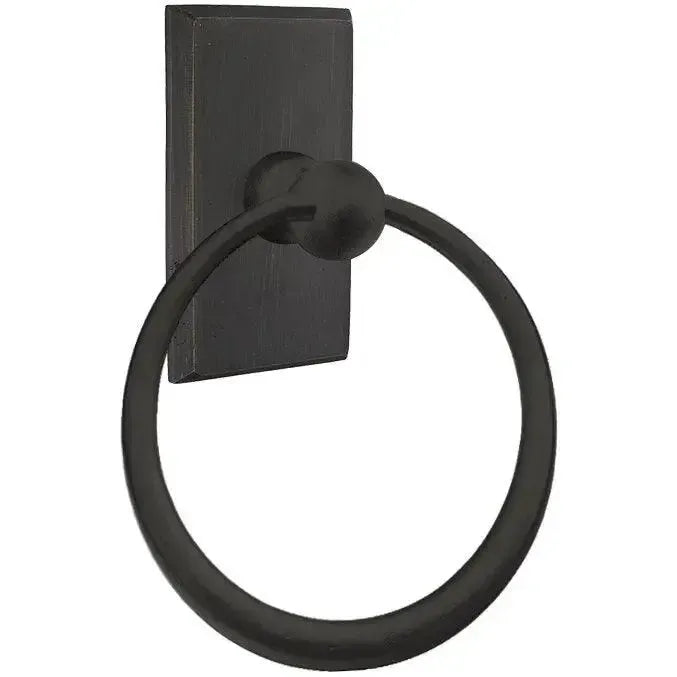 EmtekEmtek Sandcast Bronze Towel Ring With #3 Rosette in 