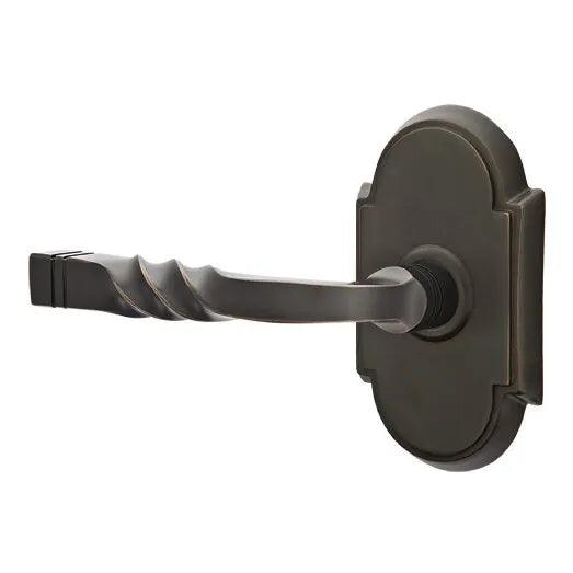 Emtek Santa Fe Lever With #8 Rosette in Oil Rubbed Bronze finish