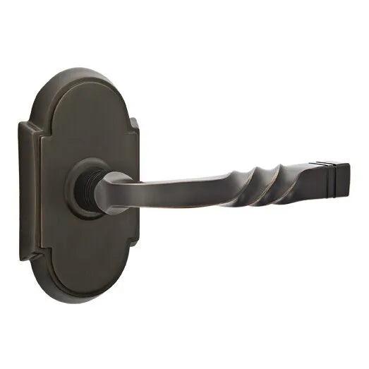Emtek Santa Fe Lever With #8 Rosette in Oil Rubbed Bronze finish