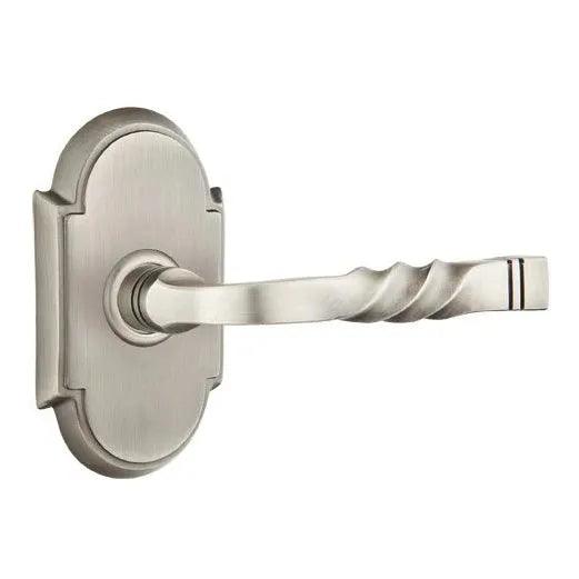 Emtek Santa Fe Lever With #8 Rosette in Pewter finish
