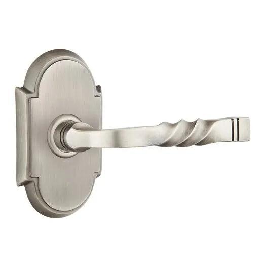 Emtek Santa Fe Lever With #8 Rosette in Pewter finish
